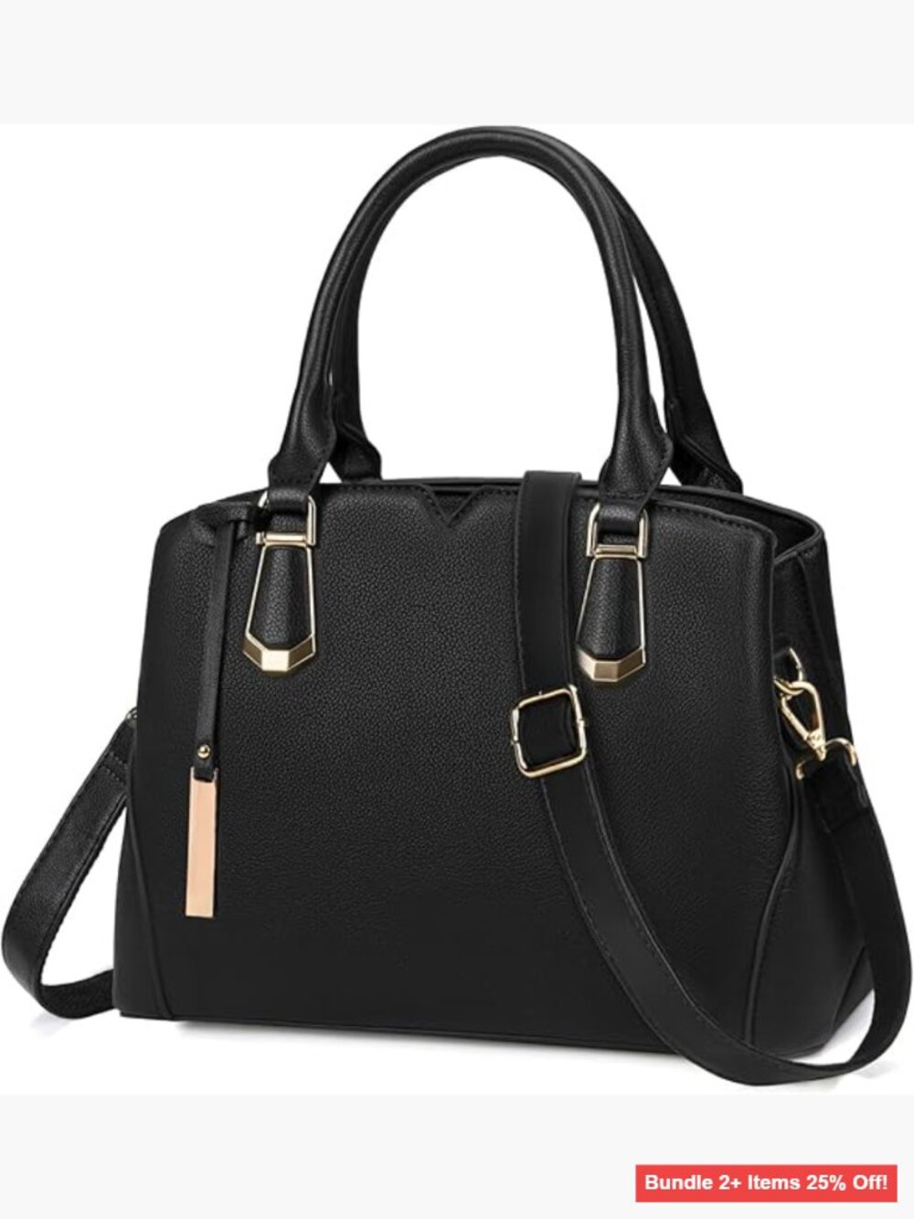 Medium Vegan Leather Satchel Top Handle Shoulder Crossbody Bag Multiple